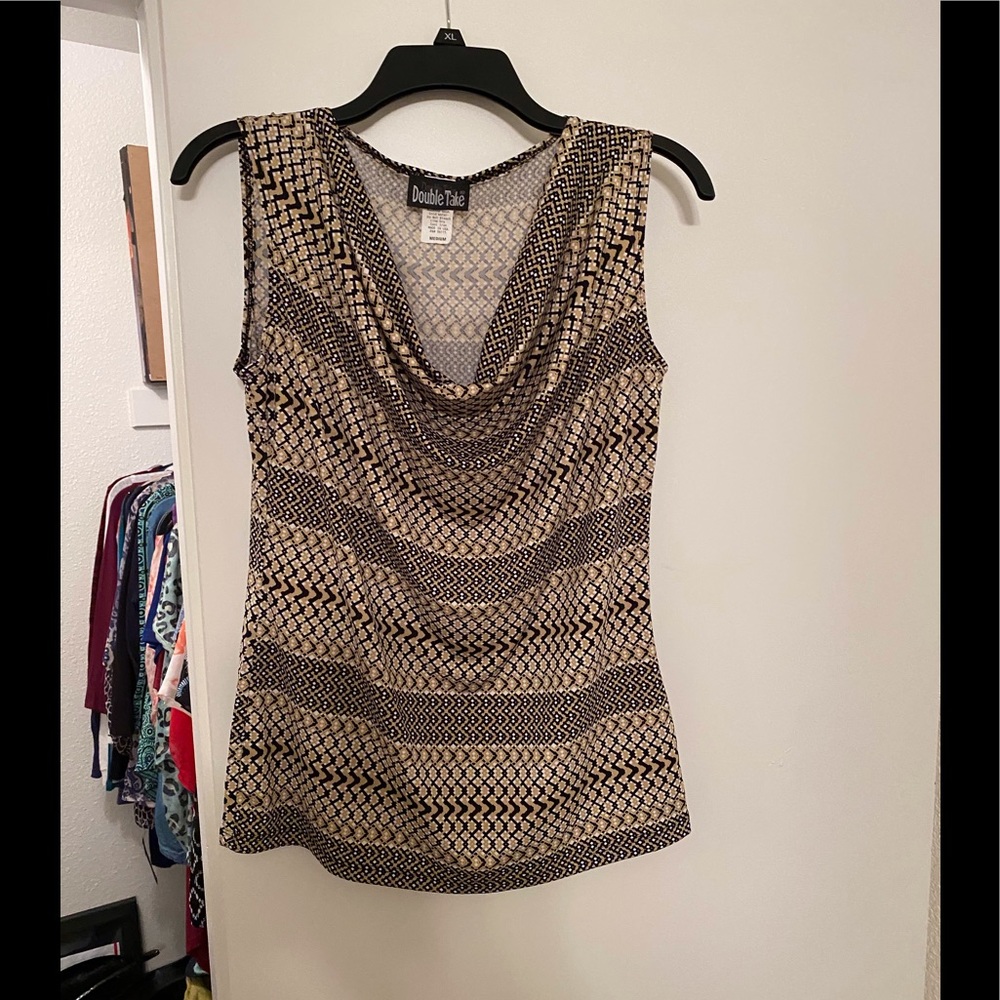 Multi print tank blouse